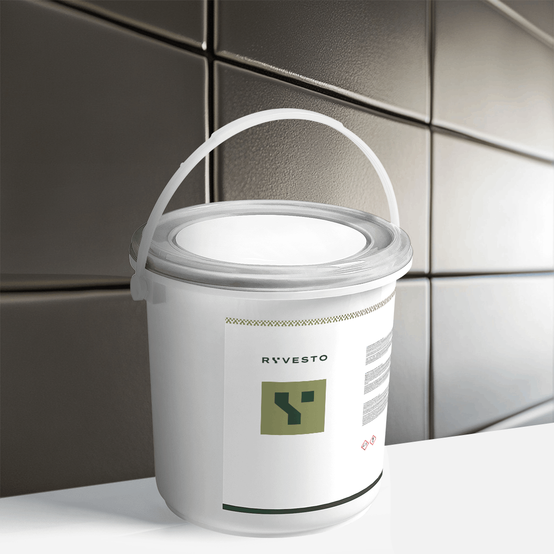 ryvesto waterfinish 1k plus satin - ral 7012 grigio basalto - finitura acrilpoliuretanica idrodiluibile monocomponente a base di resine sintetiche modificate - kg 1,1 - foto 1