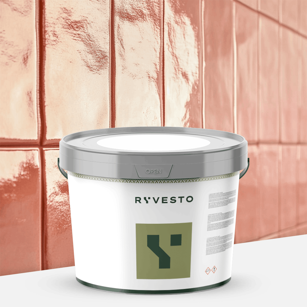 ryvesto waterfinish 1k plus satin - ral 3012 rosso beige - finitura acrilpoliuretanica idrodiluibile monocomponente a base di resine sintetiche modificate - kg 5,5 - foto 1