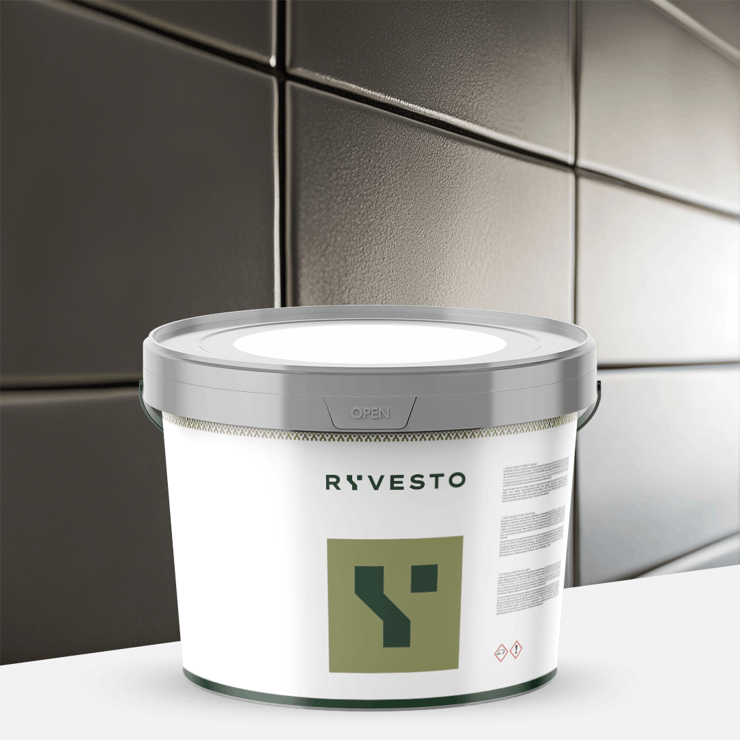 ryvesto waterfinish 1k plus satin - ral 7012 grigio basalto - finitura acrilpoliuretanica idrodiluibile monocomponente a base di resine sintetiche modificate - kg 5,5 - foto 1