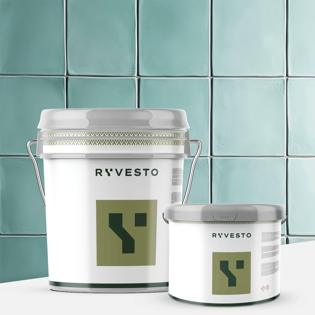 ryvesto waterfinish 2k plus matt (a+b) - ral 6034 turchese pastello - finitura poliuretanica idrodiluibile bicomponente a base di resine sintetiche modificate - kg 1,2 - a (1,1 kg) + b (0,1 kg) - foto 1