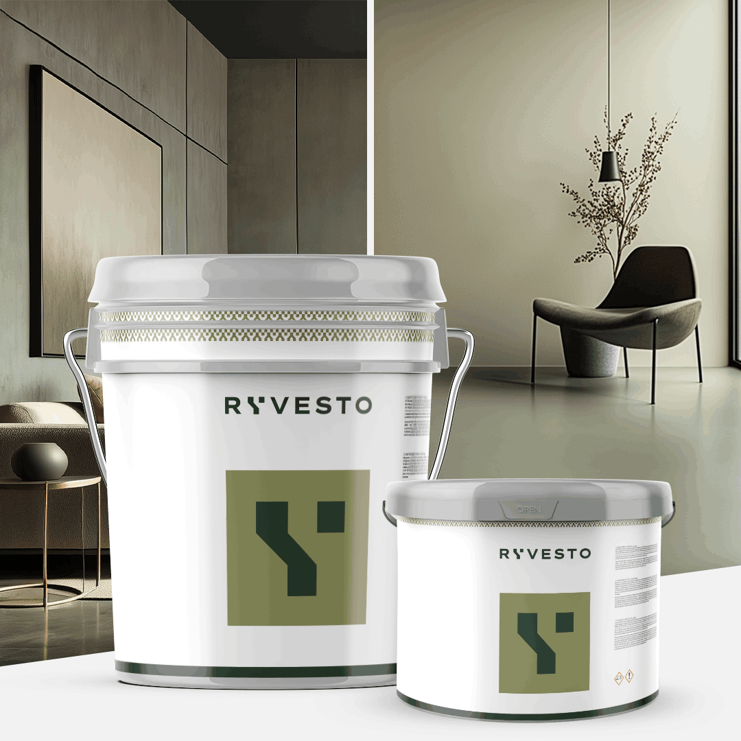 ryvesto waterfinish 2k plus matt (a+b) - ral 7003 grigio muschio - finitura poliuretanica idrodiluibile bicomponente a base di resine sintetiche modificate - kg 6 - a (5,5 kg) + b (0,5 kg) - foto 4