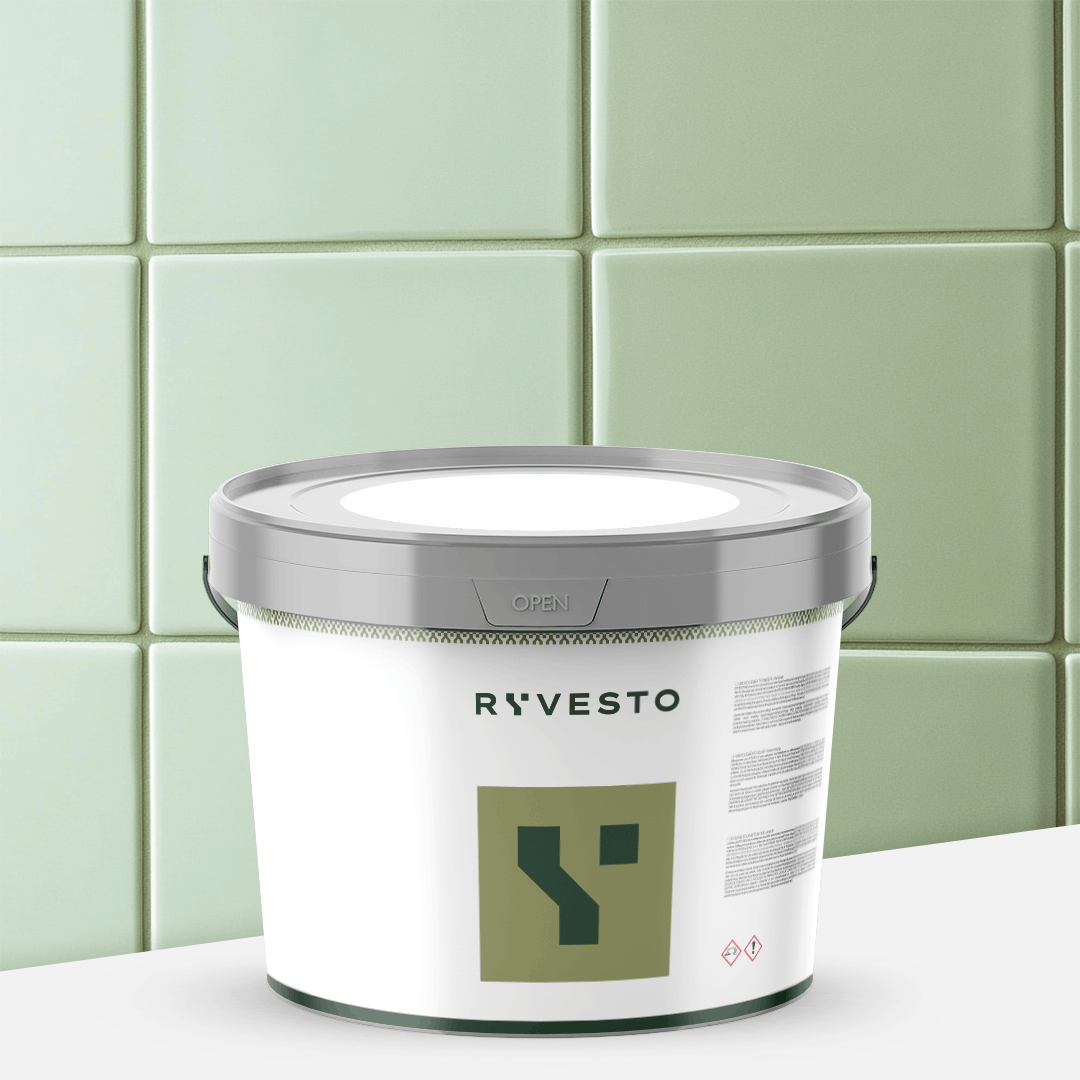 ryvesto waterfinish 1k plus semi-shiny - ral 6021 verde pallido - finitura acrilpoliuretanica idrodiluibile monocomponente a base di resine sintetiche modificate - kg 5,5 - foto 1