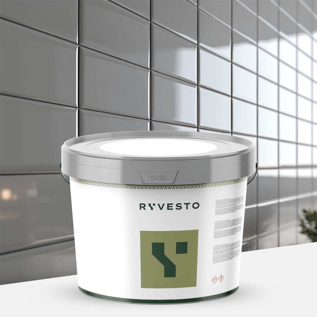 ryvesto waterfinish 1k plus semi-shiny - ral 7033 grigio cemento - finitura acrilpoliuretanica idrodiluibile monocomponente a base di resine sintetiche modificate - kg 5,5 - foto 1