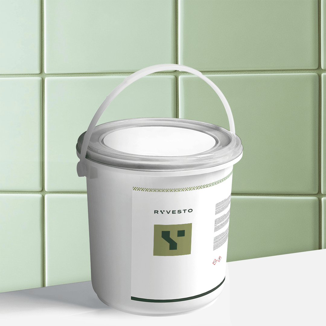ryvesto waterfinish 1k plus semi-shiny - ral 6021 verde pallido - finitura acrilpoliuretanica idrodiluibile monocomponente a base di resine sintetiche modificate - kg 1,1 - foto 1