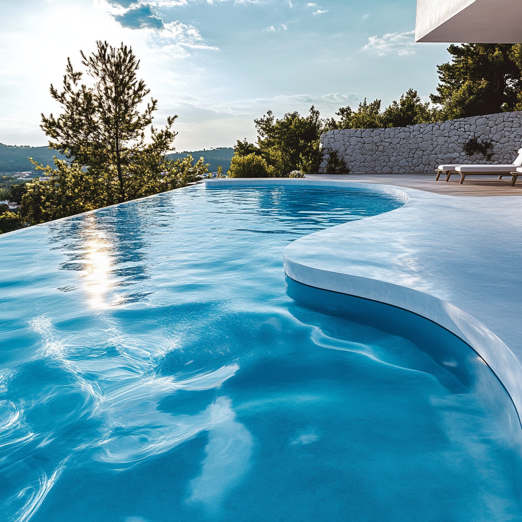 ryvesto poolkym 200  resina - smalto al clorocaucciù per vasche e piscine - colore azzurro - lt 4 - foto 4