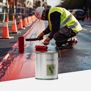 Parkingline 200 - vernice sintetica specifica per segnaletica orizzontale.  colore: rosso ossido - kg 5