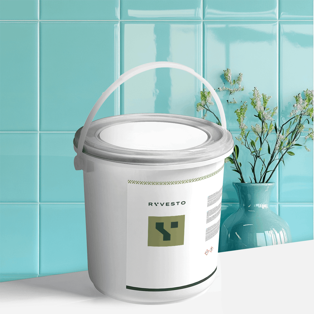 ryvesto waterfinish 1k plus semi-shiny - ral 6034 turchese pastello - finitura acrilpoliuretanica idrodiluibile monocomponente a base di resine sintetiche modificate - kg 1,1 - foto 1