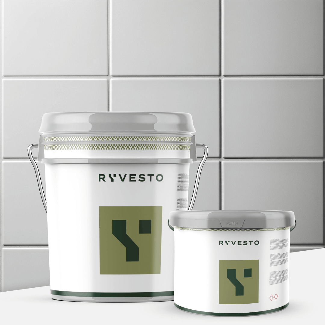 ryvesto waterfinish 2k plus matt (a+b) - ral 9002 bianco grigiastro - finitura poliuretanica idrodiluibile bicomponente a base di resine sintetiche modificate - kg 6 - a (5,5 kg) + b (0,5 kg) - foto 1