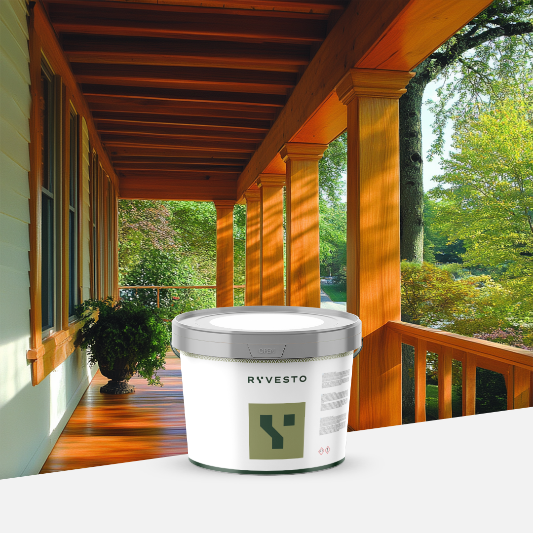 ryvesto lynpha opaca trasparente -  vernice impegnante protettiva per legno base acqua - lt 2,5 - foto 1