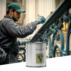 Mykafer - smalto ferromicaceo per ferro con aspetto metallizzato. colore verde -  lt 2,5