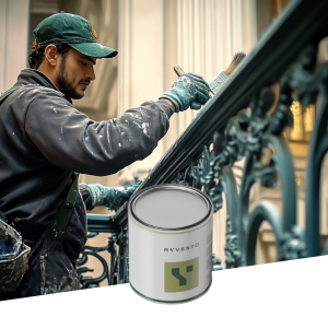 Mykafer - smalto ferromicaceo per ferro con aspetto metallizzato. colore verde - lt 0,75