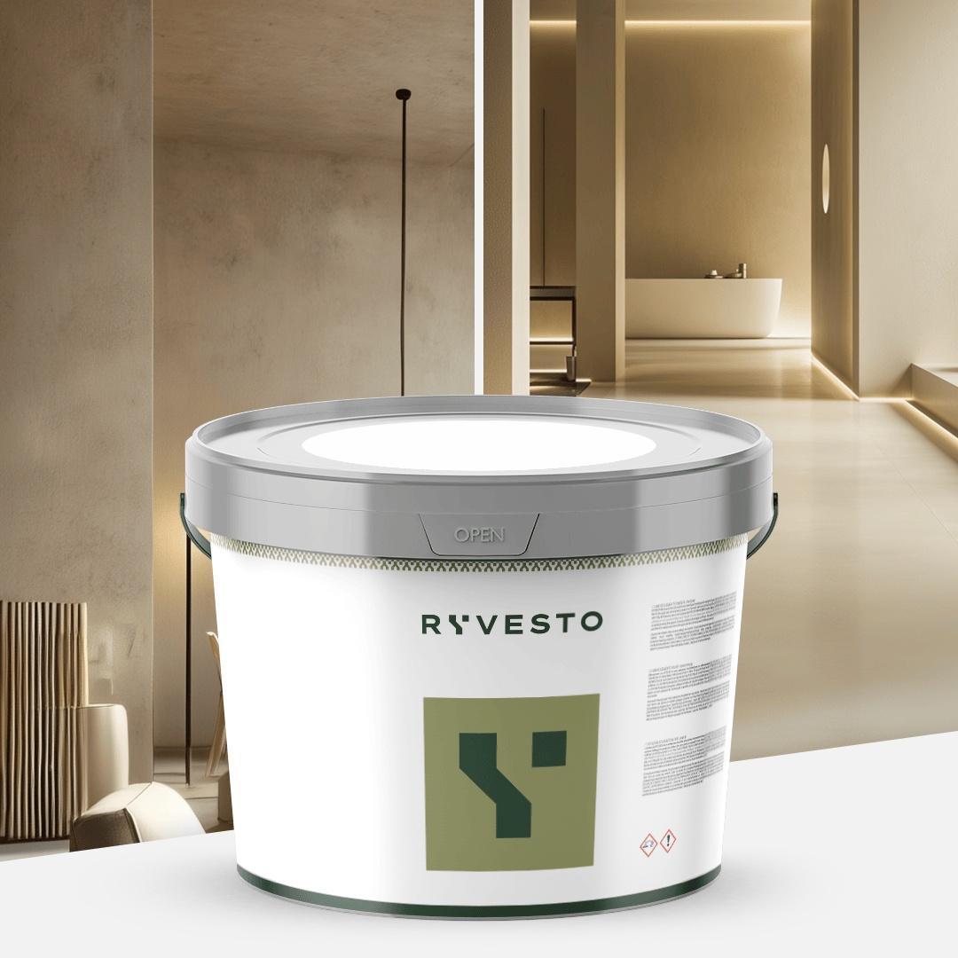 ryvesto monokem f - kolor - ral 1014 avorio - resina acrilica monocomponente spatolabile - grana fina - kg 5,5 - foto 1