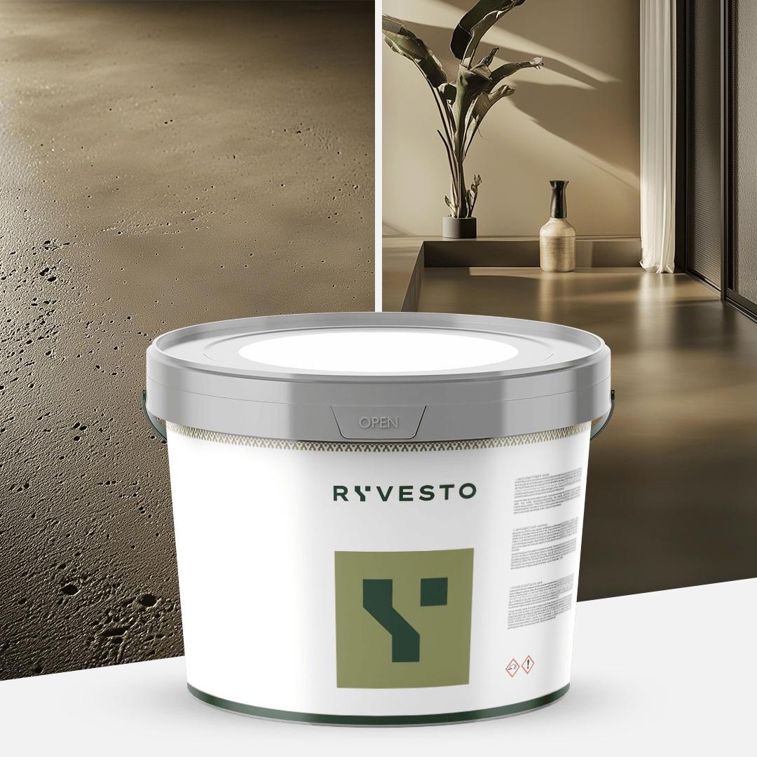 ryvesto monokem f - kolor - ral 6006 oliva grigiastro - resina acrilica monocomponente spatolabile - grana fina - kg 5,5 - foto 1
