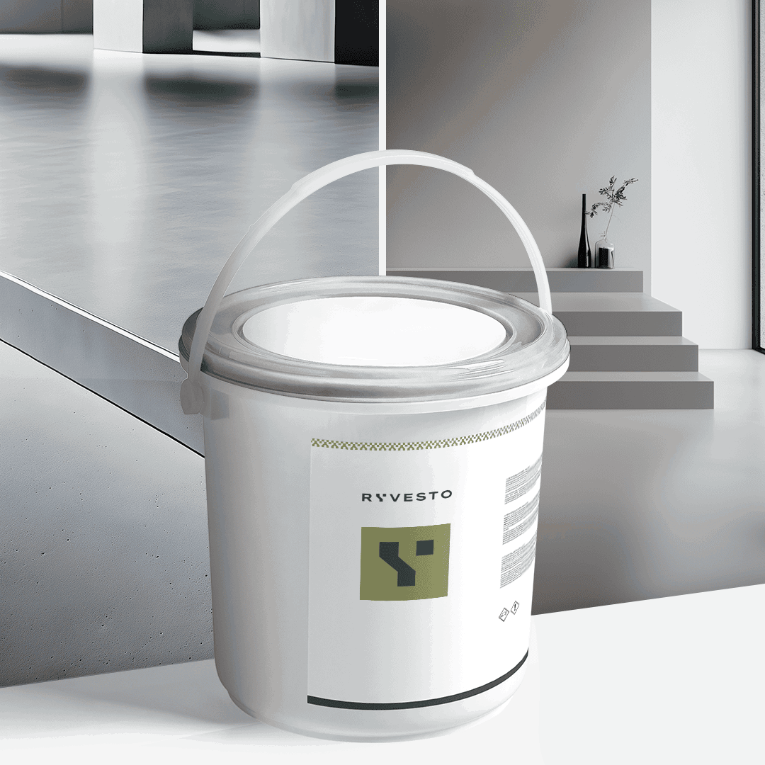 ryvesto monokem f - kolor - ral 7000 grigio vaio - resina acrilica monocomponente spatolabile - grana fina - kg 1,2 - foto 1