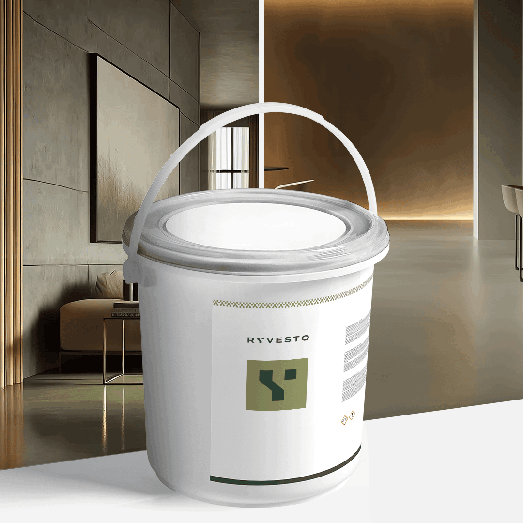 ryvesto monokem f - kolor - ral 7002 grigio olivastro - resina acrilica monocomponente spatolabile - grana fina -kg 1,2 - foto 1