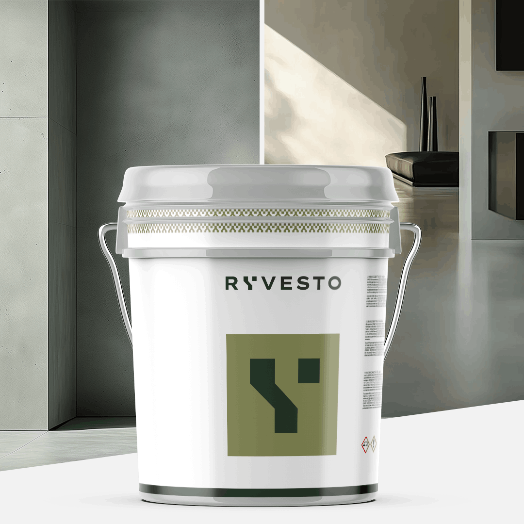 ryvesto monokem f - kolor - ral 7033 grigio cemento - resina acrilica monocomponente spatolabile - grana fina - kg 21 - foto 1