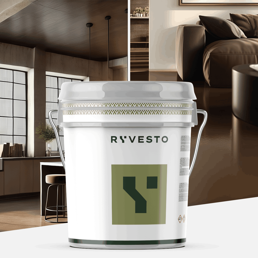 ryvesto monokem f - kolor - ral 8017 marrone cioccolata - resina acrilica monocomponente spatolabile - grana fina - kg 21 - foto 1