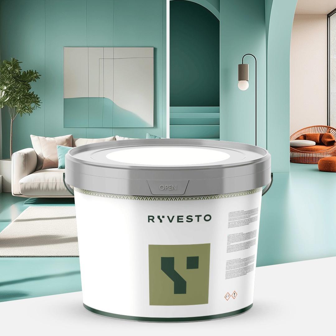 ryvesto monokem f - kolor - ral 6034 turchese pastello - resina acrilica monocomponente spatolabile - grana fina - kg 5,5 - foto 1