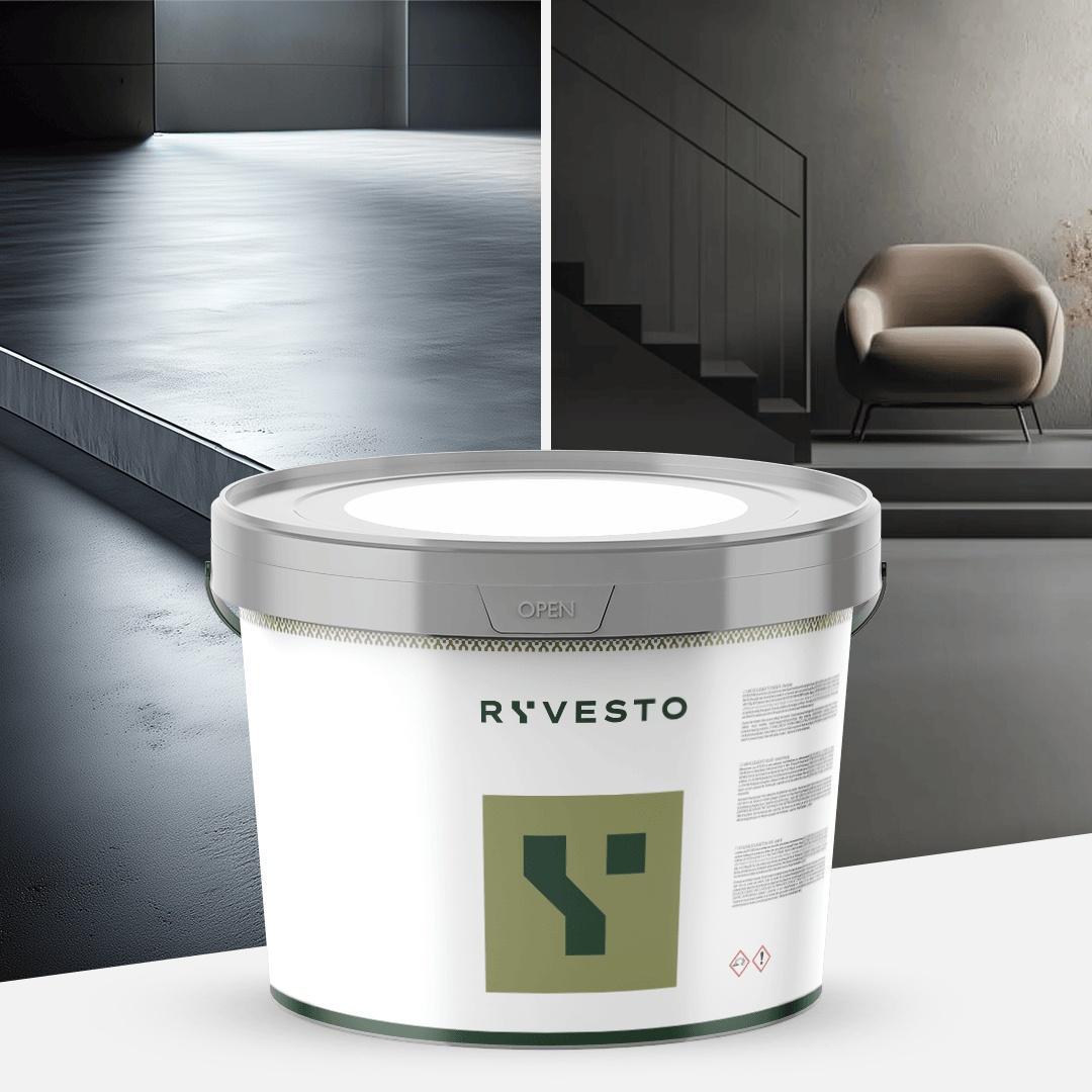 ryvesto monokem f - kolor - ral 7012 grigio basalto - resina acrilica monocomponente spatolabile - grana fina - kg 5,5 - foto 1