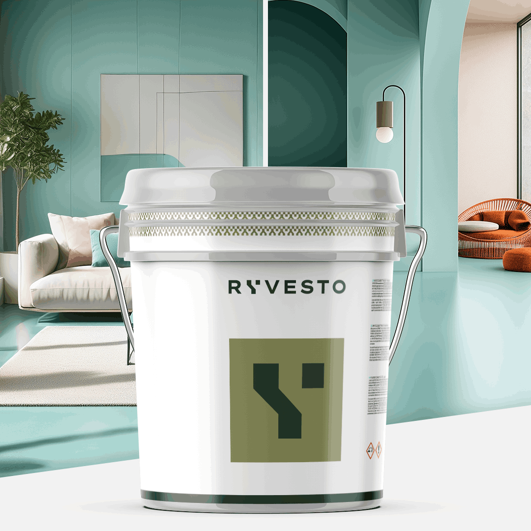 ryvesto monokem g - kolor - ral 6034 turchese pastello - resina acrilica monocomponente spatolabile - grana grossa - kg 21 - foto 1