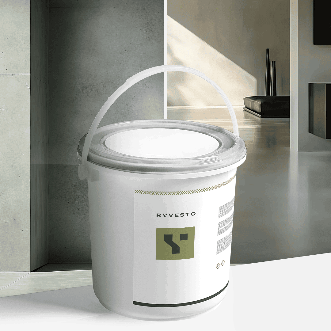 ryvesto monokem g - kolor - ral 7033 grigio cemento - resina acrilica monocomponente spatolabile - grana grossa - kg 1,2 - foto 1