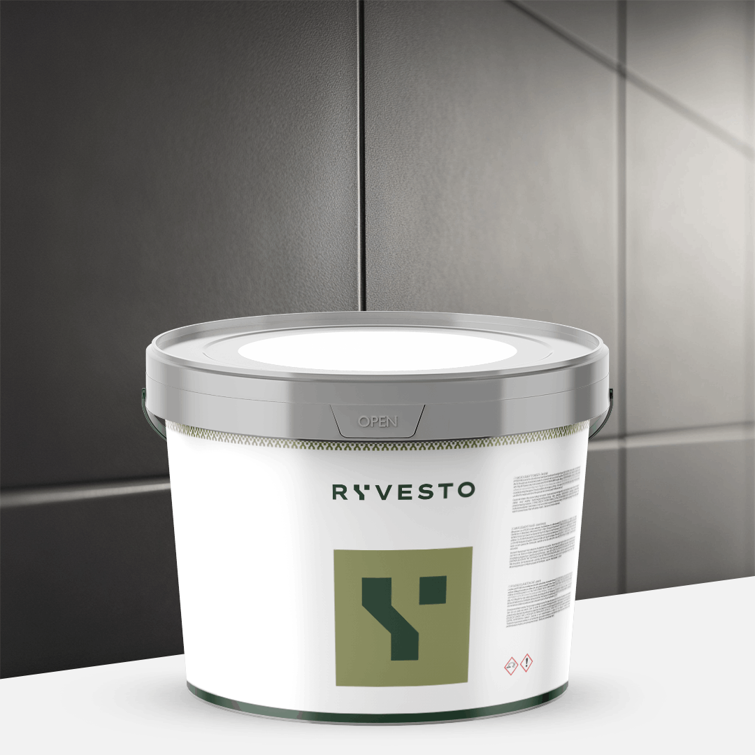 ryvesto waterfinish 1k plus matt - ral 7012 grigio basalto - finitura acrilpoliuretanica idrodiluibile monocomponente a base di resine sintetiche modificate - kg 5,5 - foto 1