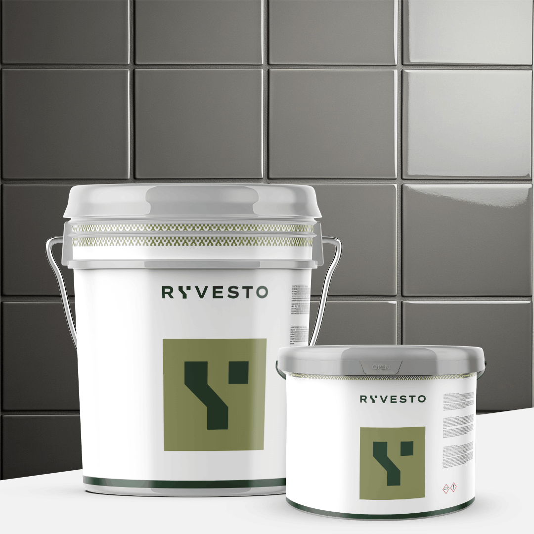 ryvesto waterfinish 2k plus - semi-shiny (a+b) - ral 7039 grigio quarzo - finitura poliuretanica idrodiluibile bicomponente a base di resine sintetiche modificate - kg 6 - a (5,5 kg) + b (0,5 kg) - foto 1