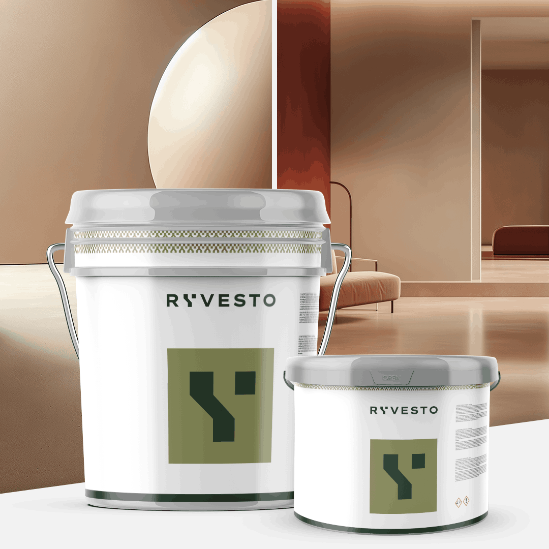 ryvesto waterfinish 2k plus - semi-shiny (a+b) - ral 3012 rosso beige - finitura poliuretanica idrodiluibile bicomponente a base di resine sintetiche modificate - kg 1,2 - a (1,1 kg) + b (0,1 kg) - foto 4