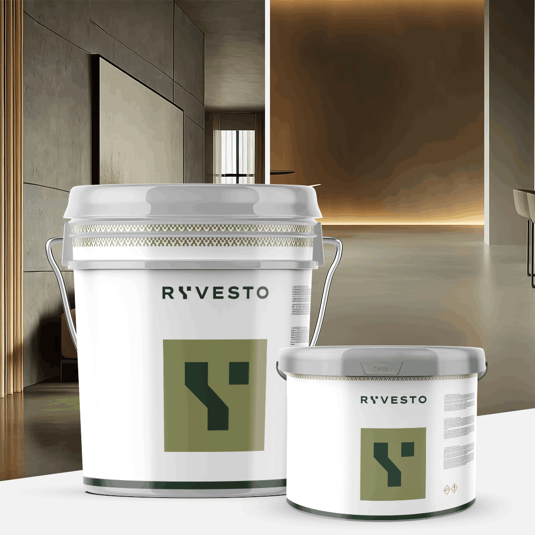 ryvesto waterfinish 2k plus - semi-shiny (a+b) - ral 7002 grigio olivastro - finitura poliuretanica idrodiluibile bicomponente a base di resine sintetiche modificate - kg 1,2 - a (1,1 kg) + b (0,1 kg) - foto 4