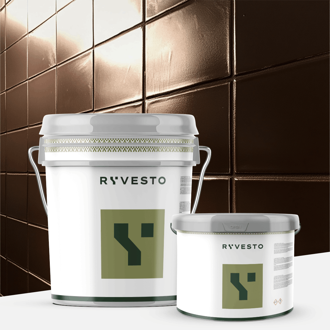 ryvesto waterfinish 2k plus - semi-shiny (a+b) - ral 8017 marrone cioccolata - finitura poliuretanica idrodiluibile bicomponente a base di resine sintetiche modificate - kg 1,2 - a (1,1 kg) + b (0,1 kg) - foto 1