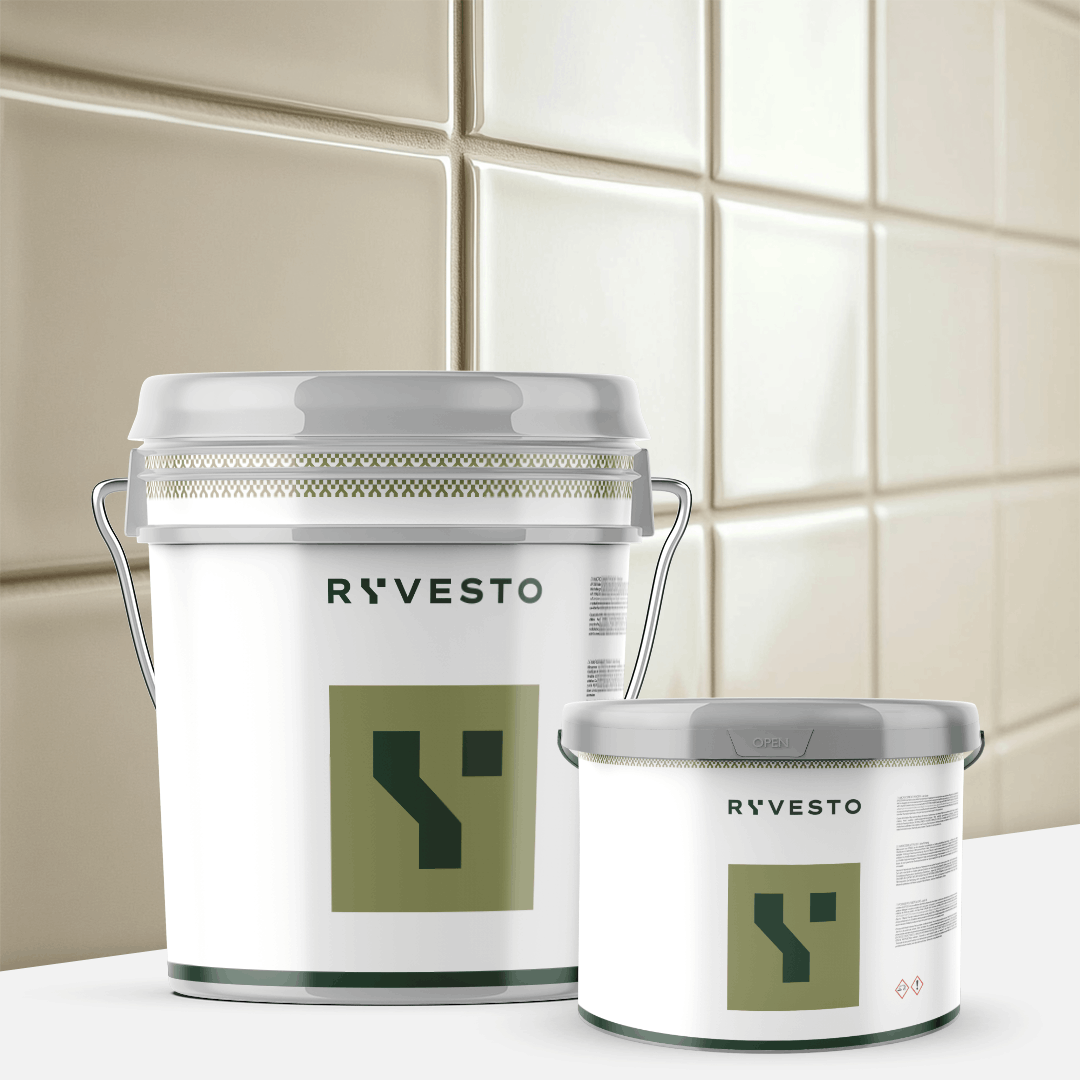 ryvesto waterfinish 2k plus - semi-shiny (a+b) - ral 9001 bianco crema - finitura poliuretanica idrodiluibile bicomponente a base di resine sintetiche modificate - kg 1,2 - a (1,1 kg) + b (0,1 kg) - foto 1