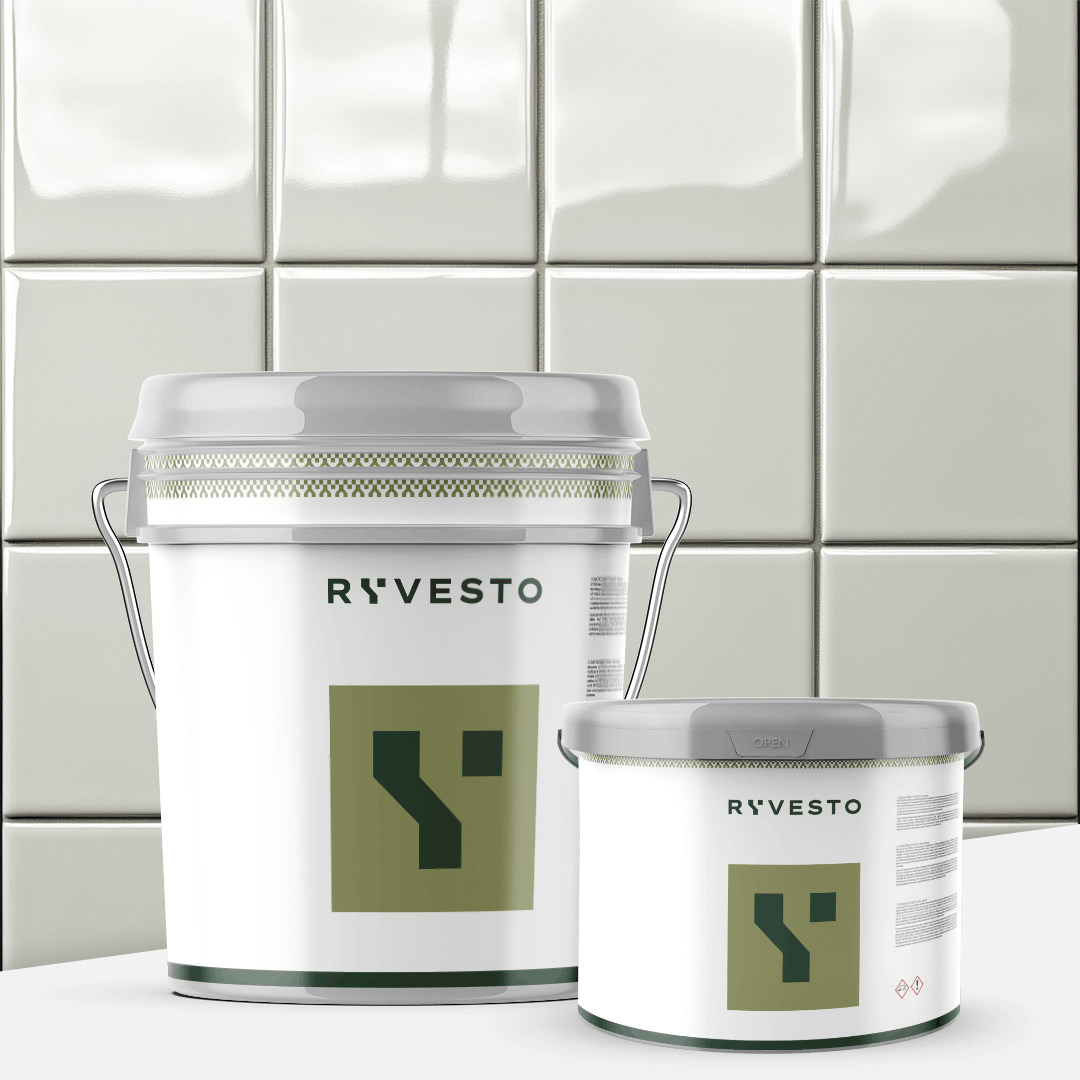 ryvesto waterfinish 2k plus - semi-shiny (a+b) - ral 9002 bianco grigiastro - finitura poliuretanica idrodiluibile bicomponente a base di resine sintetiche modificate - kg 1,2 - a (1,1 kg) + b (0,1 kg) - foto 1