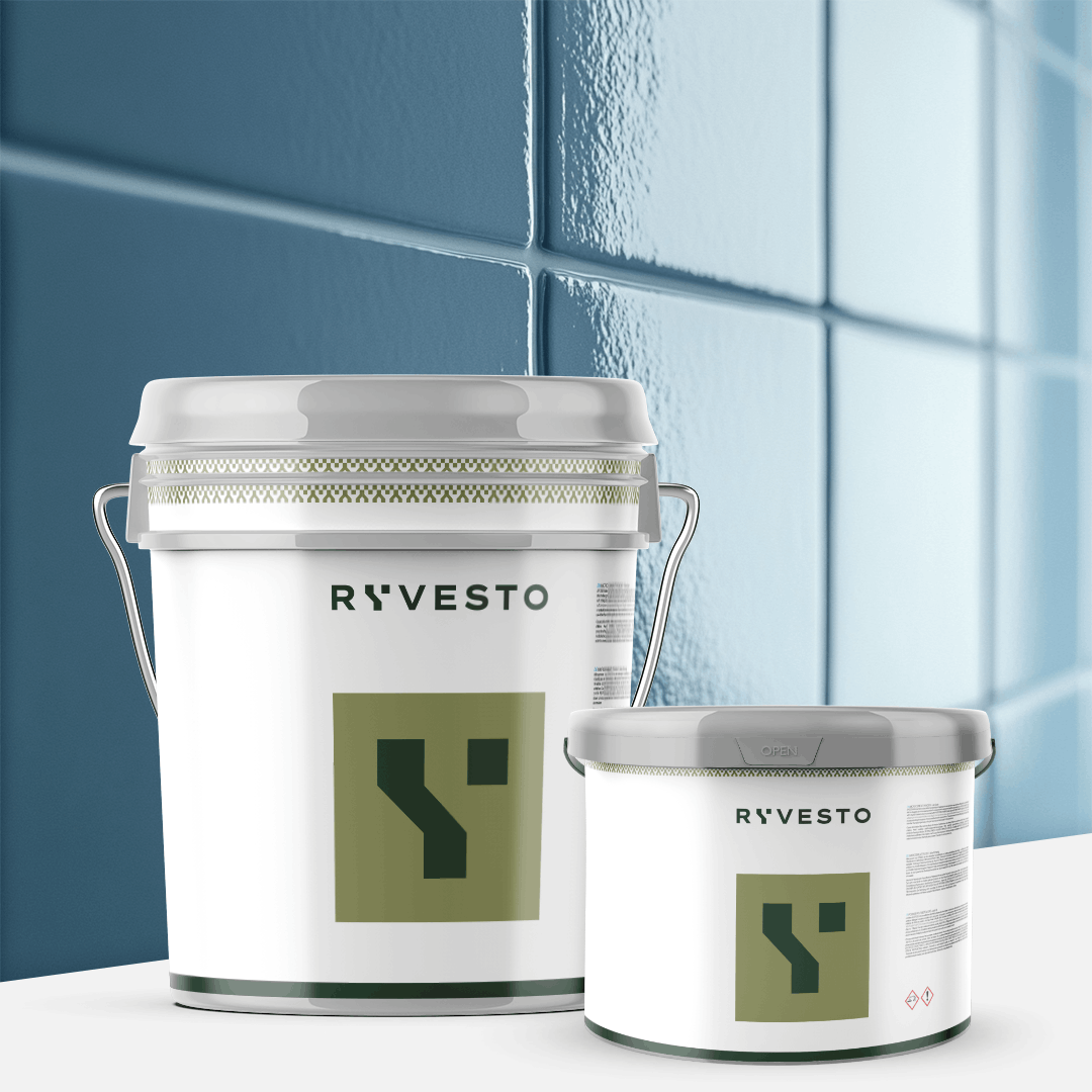 ryvesto waterfinish 2k plus - semi-shiny (a+b) - ral 5023 blu distante - finitura poliuretanica idrodiluibile bicomponente a base di resine sintetiche modificate - kg 6 - a (5,5 kg) + b (0,5 kg) - foto 1