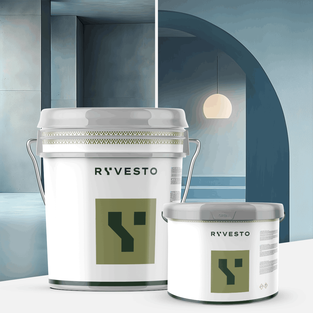 ryvesto waterfinish 2k plus - semi-shiny (a+b) - ral 5023 blu distante - finitura poliuretanica idrodiluibile bicomponente a base di resine sintetiche modificate - kg 6 - a (5,5 kg) + b (0,5 kg) - foto 4