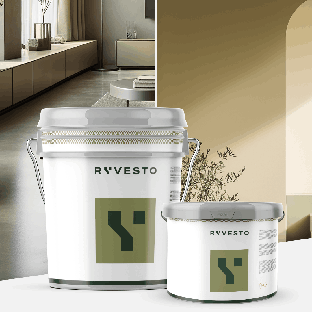 ryvesto waterfinish 2k plus - semi-shiny (a+b) - ral 1000 beige verdastro - finitura poliuretanica idrodiluibile bicomponente a base di resine sintetiche modificate - kg 6 - a (5,5 kg) + b (0,5 kg) - foto 3