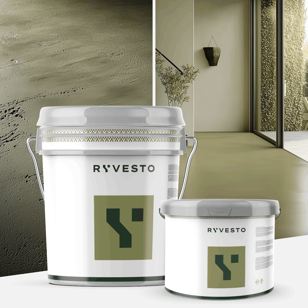 ryvesto waterfinish 2k plus - semi-shiny (a+b) - ral 6003 verde oliva - finitura poliuretanica idrodiluibile bicomponente a base di resine sintetiche modificate - kg 6 - a (5,5 kg) + b (0,5 kg) - foto 4