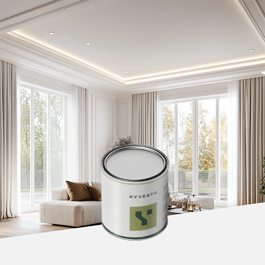 ryvesto drypaint - pittura lavabile super traspirante per interno, super coprente - colore bianco - lt 0,75 - foto 1