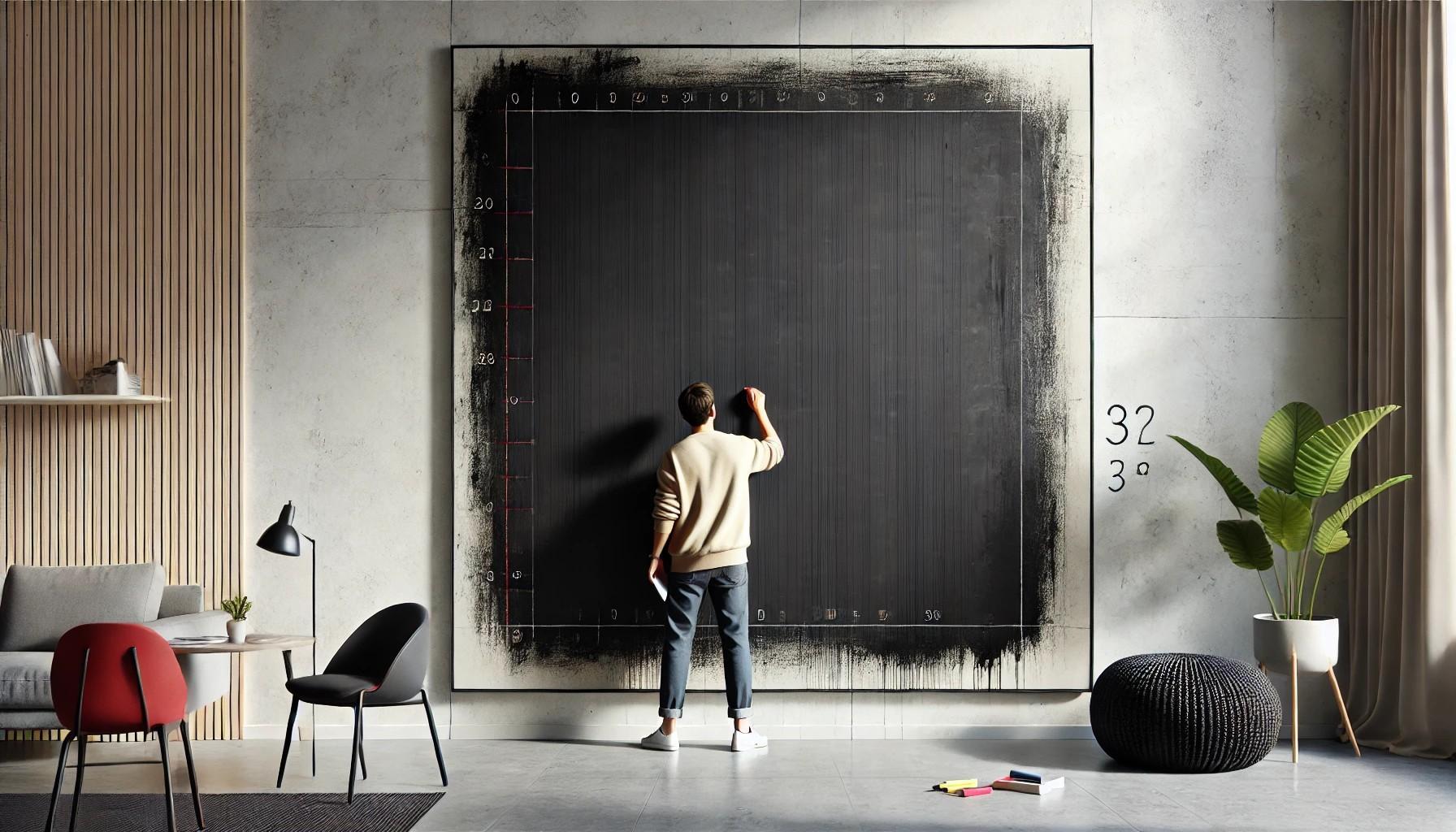 ryvesto black board paint - smalto acrilico all' acqua effetto lavagna - lt 2,5 - foto 2