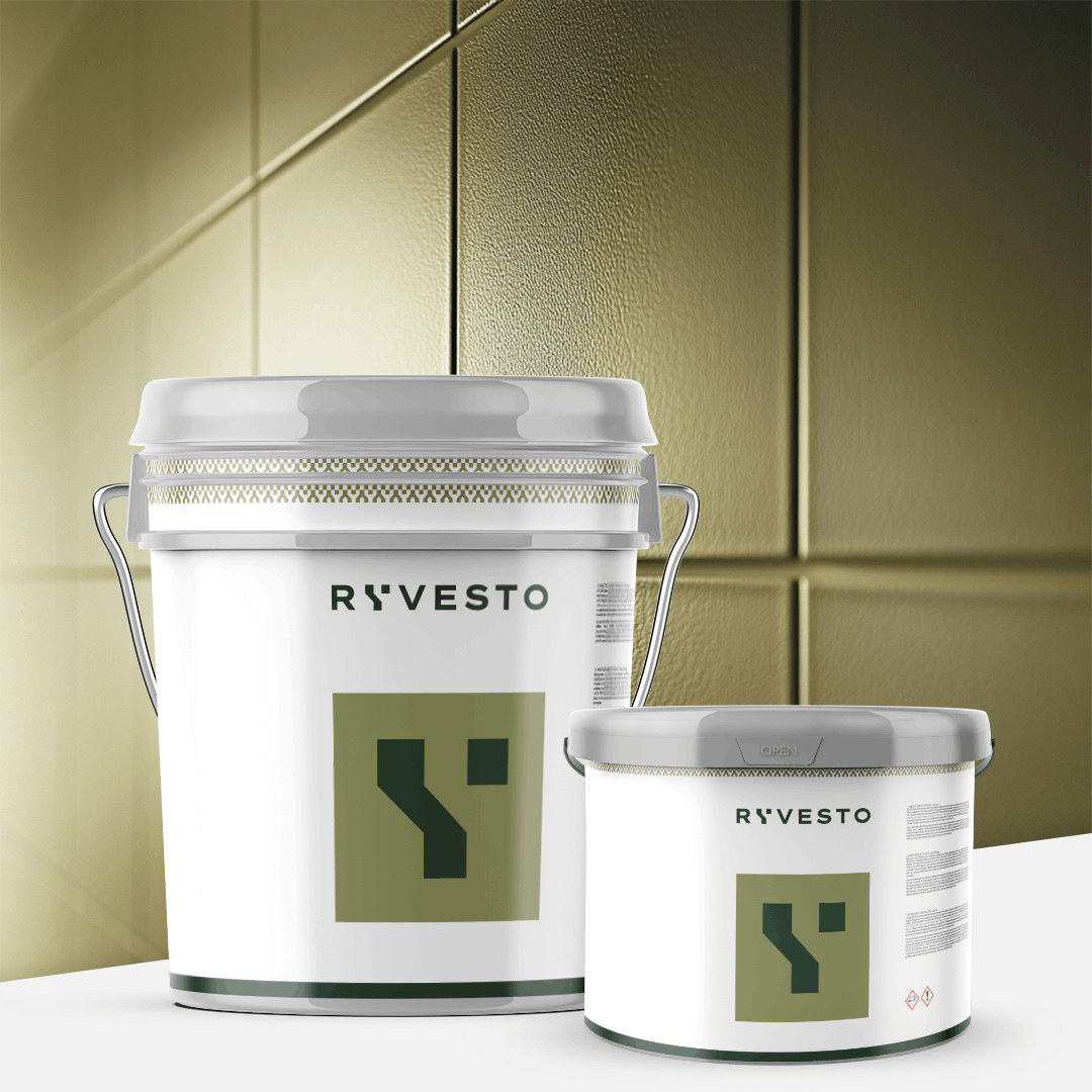 ryvesto waterfinish 2k plus extra-matt (a+b) - ral 1000 beige verdastro - finitura poliuretanica idrodiluibile bicomponente a base di resine sintetiche modificate - kg 6 - a (5,5 kg) + b (0,5 kg) - foto 1