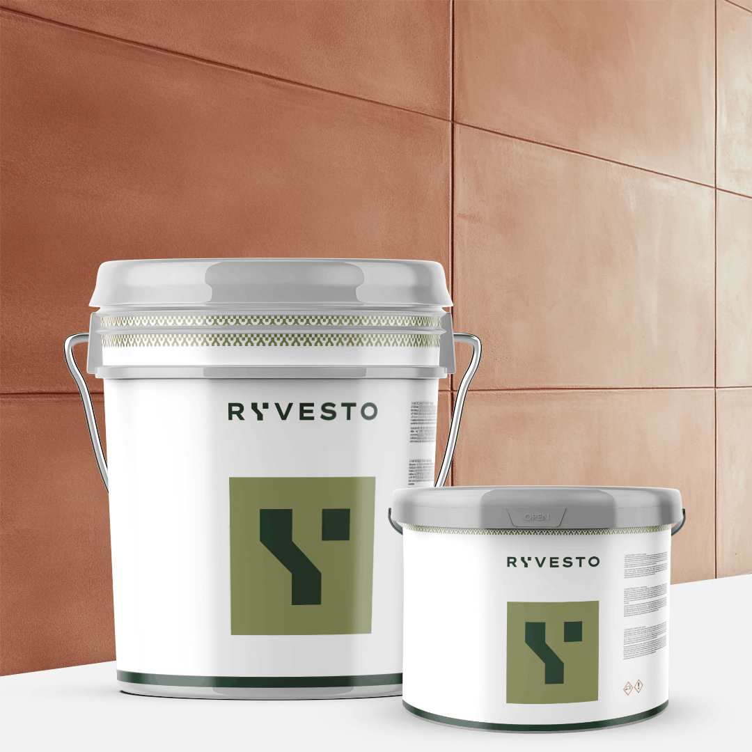 ryvesto waterfinish 2k plus extra-matt (a+b) - ral 3012 rosso beige - finitura poliuretanica idrodiluibile bicomponente a base di resine sintetiche modificate - kg 6 - a (5,5 kg) + b (0,5 kg) - foto 1