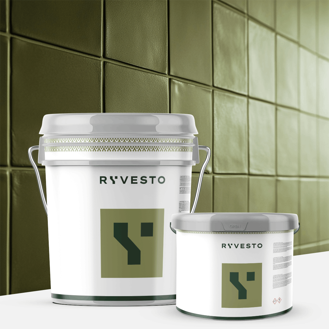 ryvesto waterfinish 2k plus extra-matt (a+b) - ral 6003 verde oliva - finitura poliuretanica idrodiluibile bicomponente a base di resine sintetiche modificate - kg 6 - a (5,5 kg) + b (0,5 kg) - foto 1