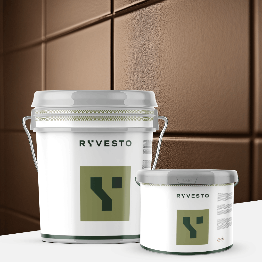 ryvesto waterfinish 2k plus extra-matt (a+b) - ral 8017 marrone cioccolata - finitura poliuretanica idrodiluibile bicomponente a base di resine sintetiche modificate - kg 6 - a (5,5 kg) + b (0,5 kg) - foto 1
