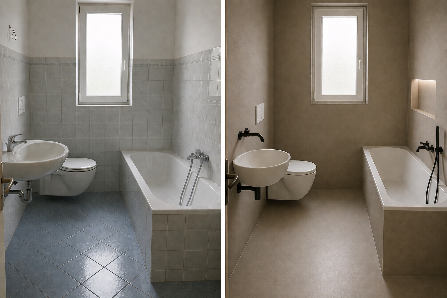 ryvesto set rinnova bagno - 12 mq - color tortora ral 7006 - finitura opaca - foto 2